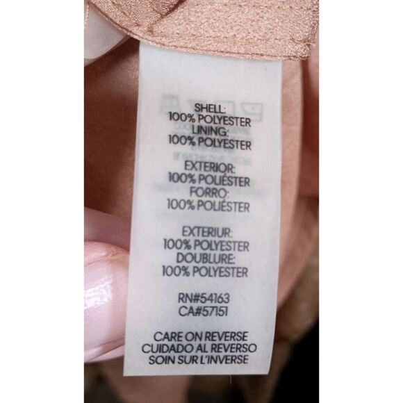 Calvin Klein Brown Polka Dot Belted Sleeveless Handkerchief Maxi Dress Size 24W - Picture 9 of 11